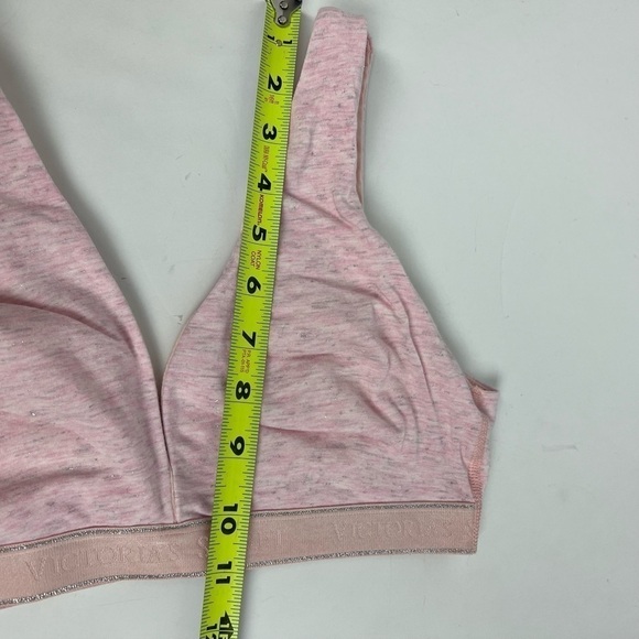VICTORIA’S SECRET Women’s Bralette Medium Pink & Silver 1” Bottom Elastic Strap - Picture 9 of 9